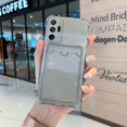 thumbnail image 3 of Card Holder Bag Transparent Phone Case For Samsung A12 A21S A22 A32 A42 A52 A72 5G A51 A71 A50 A30S A50S 4G Shockproof Cover, 3 of 5