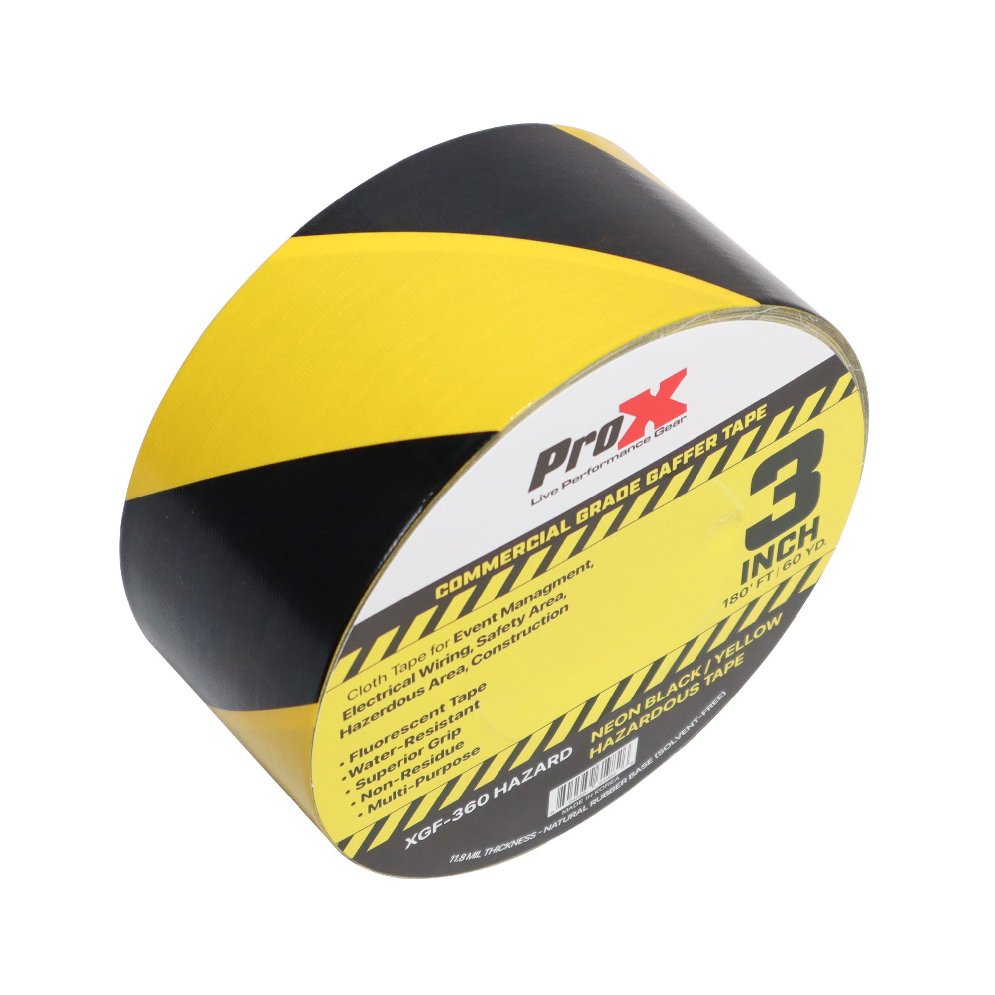 ProX 3 Inch 180FT 60YD Hazardous Commercial Grade Gaffer Tape Pros Choice Non-Residue