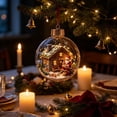 thumbnail image 6 of Christmas Ornament, Glowing Christmas Diorama Ornament, 3.1" Miniature Christmas Scene in Clear Plastic Ball with Warm Led Lights, Hanging Holidays Festive Decor for Tree Home Party, 6 of 6