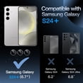 thumbnail image 2 of JETech Camera Lens Protector for Samsung Galaxy S24+ / S24 Plus, 9H Tempered Glass Metal Individual Ring Cover, Easy Installation Tray, HD Clear, 1 Set (Marble Gray), 2 of 7
