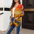 thumbnail image 2 of Kaondbfi Cardigan for Women, Lightweight Casual Printed Open Front Coat Floral Long Shrug Bolero Women's Winter Coat, 2 of 5