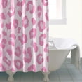 thumbnail image 4 of Pink and Pink Of Leopard Print Shower Curtain 84"x72" ,Bathroom Decorative Shower Curtains Set with 12 Hooks,Modern Waterproof Washable Shower Curtain, 4 of 6