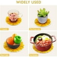 thumbnail image 5 of FREEAMG Yellow Sunflowers Trivets for Hot Pots and Pans and Pot Holders 2PCS – Cotton Rope Round Mats, Hot Pads for Kitchens, Coasters, Placemats, 5 of 7