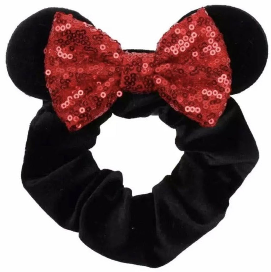 Black Mickey Scrunchie, Minnie Ears, Black Scrunchies, Disney Scrunchies, Hair Tie, Cute Hair Accessories, Messy Bun
