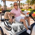 thumbnail image 3 of Golf Cart Seat Covers for 2 Seater,Black White Tulip Microfiber Cart Seat Towel Blanket,Spring Greyscale Leaf Flower Plant Absorbent Breathable Non Slip Bench Seats Protector for Golf Course 51"x31", 3 of 9