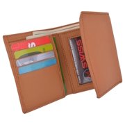 Slim Mens RFID Security Blocking Slim Trifold Credit Card ID Leather Wallet