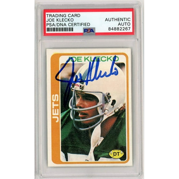 Graded 1978 Topps Joe Klecko #NNO Rookie RC Football Card PSA Authentic Auto Grade