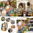 thumbnail image 5 of Kuiaobaty Helicopter Print Backpack and Pencil Case Set for Boys Polka Dot Print Backpack and Lunch Bag with Bottle Holder Roomy Clear Bookbag with Pencil Pouch for School, 5 of 5