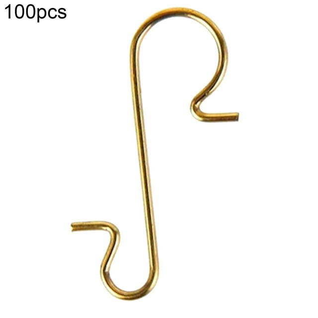 100PCS Christmas Ornament Hooks Christmas Tree SHooks Ornament Hanger Metal Wire Hanging Hook
