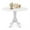 White, variant on Costway Rustic Dining Table Wooden Dining Table with Round Tabletop & Curved Trestle Legs Walnut