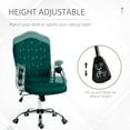 thumbnail image 4 of Vinsetto Chaise de Bureau Capitonnée avec Hauteur Réglable et Fonction d'Inclinaison Vert, 4 of 10