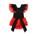 thumbnail image 2 of YiZYiF Infant Baby Girls Halloween Romper Ruffled Bodysuit Birthday Princess Tutu Dress Outfit Polka Dots 1-2, 2 of 5