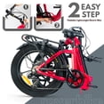 thumbnail image 4 of Rover By Land Vélo Pliant Électrique 500 Watts avec Assistance au Pédalage-Rouge, 4 of 7