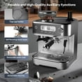 thumbnail image 4 of Espresso Machine with Grinder, Professional Coffee and Espresso Maker Combo, Stainless Steel Cafe Espresso Machine with Steam Wand Barista Kit for Cappuccino Latte, 4 of 7