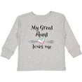 thumbnail image 3 of Inktastic My Great Aunt Loves Me- Heart Boys or Girls Long Sleeve Toddler T-Shirt, 3 of 5