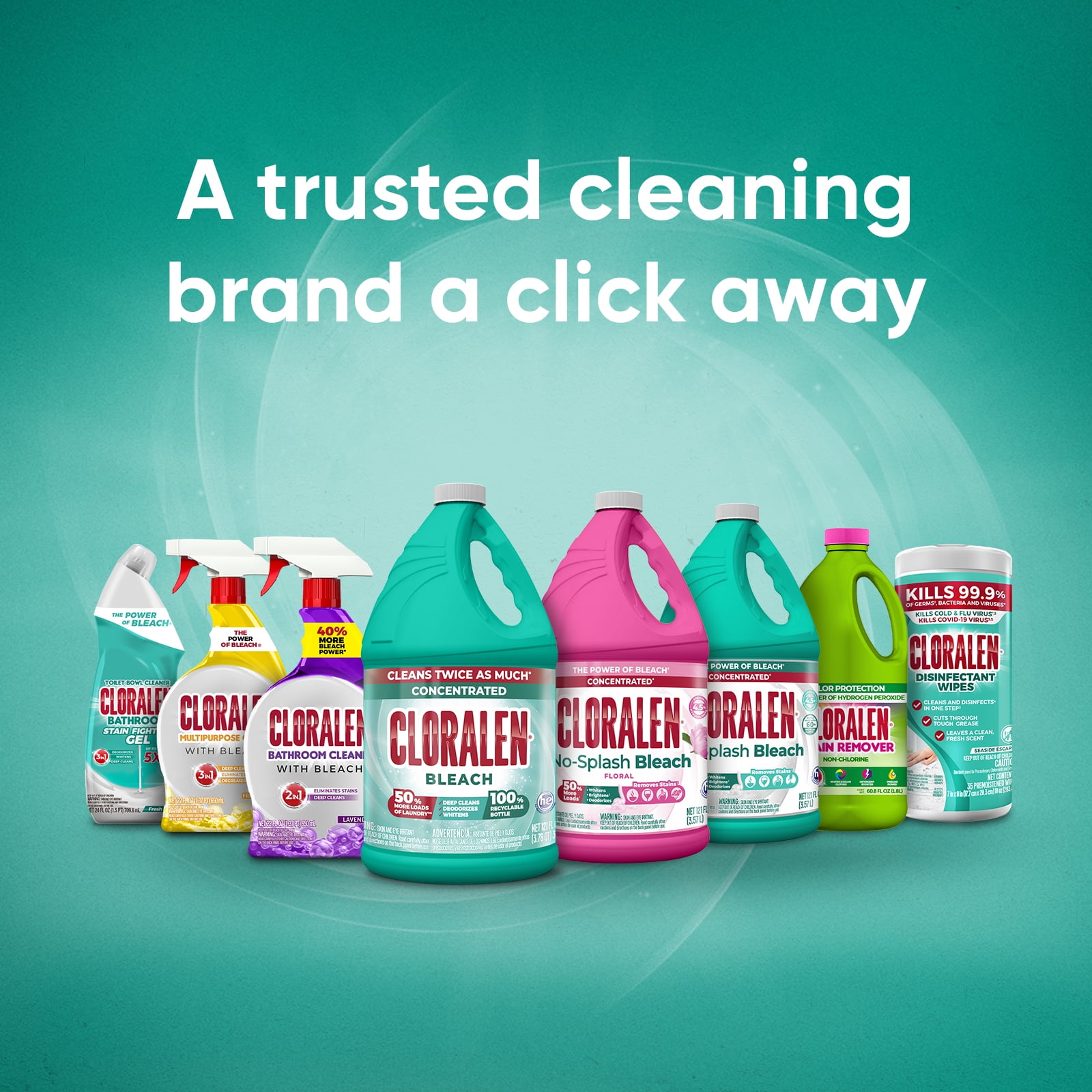 (3 pack) Cloralen Liquid Laundry Stain Remover Detergent, 60.8 fl oz