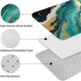 thumbnail image 5 of Teal Marble Gold Wave Pattern Bathroom Rugs Sets 3 Piece,Toilet Cover Set,Absorbent Non Slip Bathroom Mats Sets with U-Shaped Contour Rug Toilet Rug Set, 5 of 5