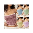thumbnail image 4 of Yunliwuli Women's Plaid Crop Cami Tops Sleeveless Tiny Bow Front Camisole Lace Trim Tank Tops, 4 of 9