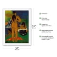 thumbnail image 2 of Tahitian Women Bathing - From an Original Color Painting by Paul Gauguin c.1892 - Japanese Unryu Rice Paper Art Print (Unframed) 12 x 16 in, 2 of 4