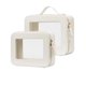thumbnail image 1 of Set de estuches de maquillaje Popvibe, neceser de viaje, blanco transparente, 1 of 8