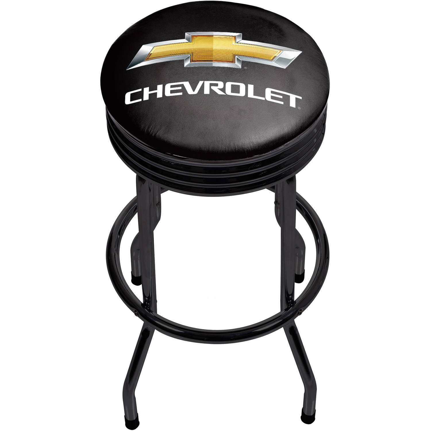 Chevrolet Black Ribbed Bar Stool