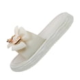 thumbnail image 3 of Sandalias de moda para mujer, zapatillas de plataforma, zapatos con lazo, sandalias elegantes 40 41 Blanco, 3 of 9
