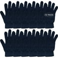 thumbnail image 4 of Yacht & Smith Black Stretch Knit Unisex Winter Gloves, 4 of 6
