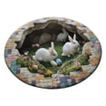 thumbnail image 2 of Easter 3D Rug 40*40, Custom Easter Bunny Round Rug Personalized 3D Effect Easter Day Carpet Non Washable Bunny Area Rug for Living Room Bedroom Birthday Indoor Home Decor Spring Day, 2 of 5