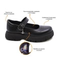 thumbnail image 2 of Zapato escolar Coqueta para niña de piel negro Igor con dije, 2 of 5