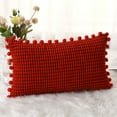 thumbnail image 6 of Haperlare 2 Pack 12"x20" Rectangle Throw Pillow Covers Cushion Covers with Hidden Zipper for Couch Sofa Bed Living Room, Red, 6 of 6