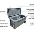thumbnail image 5 of Hogg (Frosted Gray) 110 QT Insulated Cooler with Wheels and Handles, Rolling Ice Chest with Wheels, Rotomolded Wheeled Coolers for Camping, Drinks, Outdoors, 5 of 6