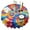 Colorful Tie Dye, variant on Pink Blue Tie Dye Spiral Round Tablecloth 60"x60",Wrinkle Wipeable Table Cloth for Kitchen Dining Room Picnic Patio Party