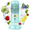 Blue Turquoise, variant on Fruit and Vegetable Purifier Washing Machine Capsule Shape Cleaner Disinfection Machine OH-ion Purification Technology for Cleaning Fruits and Vegetables Rice Meat