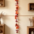 thumbnail image 5 of Kdkad Fall Thanksgiving Halloween Artificial Maple Leaf Garland Pumpkin Sunflower Berry Season Hanging Garland For Home Front Door Fireplace Decor, 5 of 7
