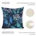 thumbnail image 4 of blue butterflies stars Linen toss pillowcase decoration pillowcase gifting preferred 18x18 inch cushion cover 2 sets sofa pillowcase sofa bedroom living room car, 4 of 8