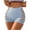 Sky Blue, variant on Fewfanhot Women's Seamless Solid Color High Elasticity Underwear - Mid Waisted Soft and Comfortable Panties for Everyday Wear
