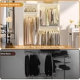 thumbnail image 4 of Homieasy 60” Closet System, 5FT Walk in Wood Clothing Rack with 3 Hanging Rods and 2 Shelves, Cut Be Cut to Fit, White, 4 of 6