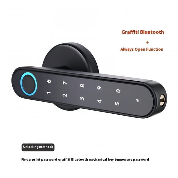 GJX Fingerprint Door Lock Thumbprint Door knob with Code Backup Key, Smart Biometric Door Knob Keypad Keyless Entry Door Lock with Handle for Bedroom Home Apartment Office
