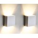 thumbnail image 2 of Aplique de pared LED, 2 apliques de pared modernos para interiores, aplique de pared alto y bajo, aplique de pared LED de 3000 K, adecuado para sala de estar, dormitorio y pasillo, blanco cálido de 6 W no resistente al agua (el brillo ajustable requiere un soporte de atenuación) [Clase energética A ++] ACTIVE Biensenido a ACTIVE, 2 of 3