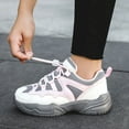 thumbnail image 2 of Unisex Child Leather Lightweight Thick Sole Sneakers for Boys Girls Breathable Knit Athletic Running Shoes, 2 of 7