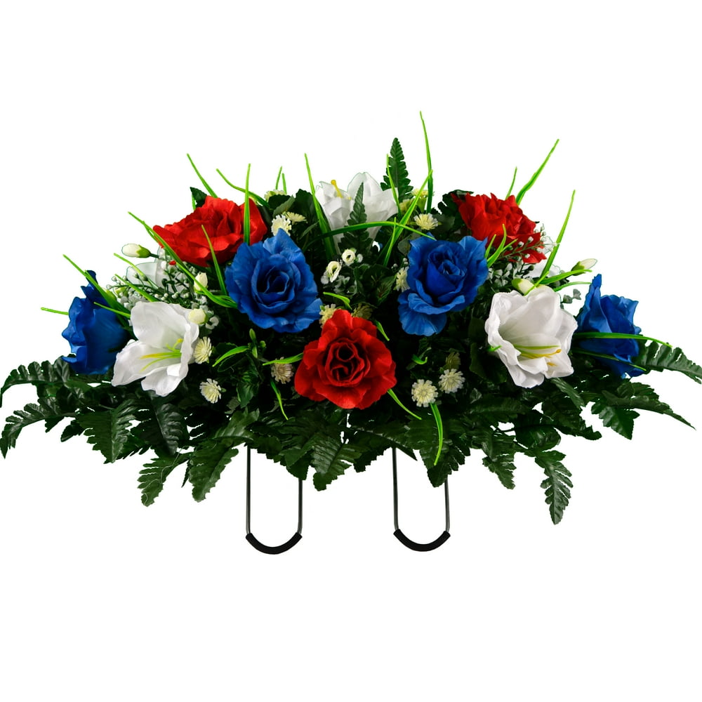 Sympathy Silks Artificial Cemetery Flowers Realistic Outdoor Grave