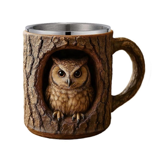 Hand-Washed Panda Owl Tree Hollow Mug
