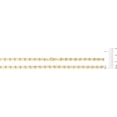 thumbnail image 5 of Floreo 10k Tri-Color Gold 4mm Valentino Heart Link Chain Bracelet or Anklet, 5 of 5