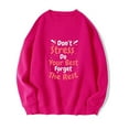 thumbnail image 1 of Chandails à Capuchon de Mode pour Femmes 2023 Mode Femme Imprimé Col Rond Manches Longues Chandails en Molleton Sans Capuche T-Shirt Hauts Amples Blouse 50 % de Rabais Liquidation Costumes Halloween/noël, 1 of 2