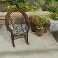 thumbnail image 2 of Jordan Manufacturing 18" x 18" Halsey Shadow Black Floral Square Tufted Contoured Outdoor Wicker Seat Cushion, 2 of 11
