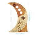 thumbnail image 2 of STRANDCHIC 1Set 19 String Lyre Harp Wooden Handheld String Instrument with Tuning Wrench Assorted Color, 2 of 5