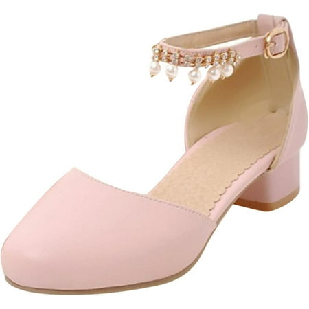 Girls Sandals Mary Jane Dress Shoes Ankle Strap Open Toe Flower Girl Wedding Party for Toddler Little Kid Big Kid