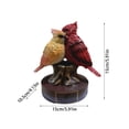 thumbnail image 3 of 5.9in Red Cardinal Bird Resin Statue for Home Decor, Heartwarming Love Theme Desktop Ornament, Decorative Bird Figurine for Living Room, Shelf and Tabletop Sculpture, 3 of 8