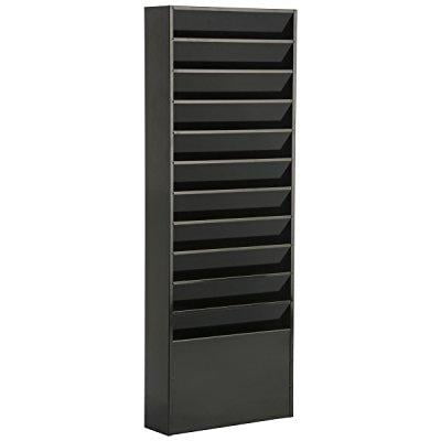 Displays2go File Folder Wall Rack With 11 Tiered Pockets Office Filing Black Steel Jmff11blk Com - File Folder Wall Rack Displays2go File Folder Wall Rack With 11 Tiered Pockets Office Filing Black Steel Jmff11blk Com - File Folder Wall Rack