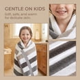 thumbnail image 6 of Unique Bargains Absorbent Stripe Ultra Soft Cotton Bath Towel Grey 55" x 28", 6 of 8
